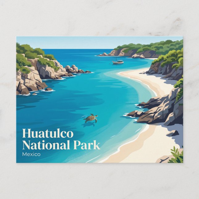 Cartão Postal Parque Nacional Huatulco México (Frente)