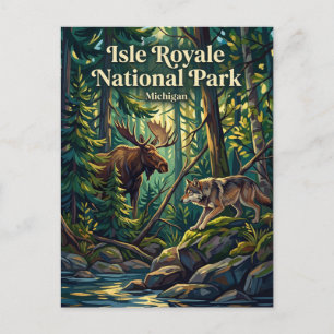 Cartão Postal Parque Nacional Isle Royale EUA