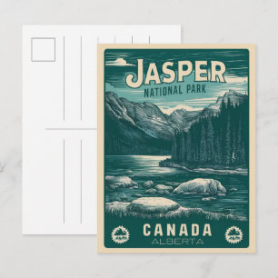 Cartão Postal Parque Nacional Jasper Alberta Canadá presentes vi
