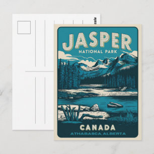 Cartão Postal Parque Nacional Jasper Alberta Canadá presentes vi