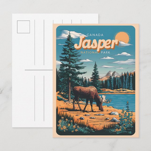 Cartão Postal Parque Nacional Jasper Alberta Canadá presentes vi (Frente/Verso)