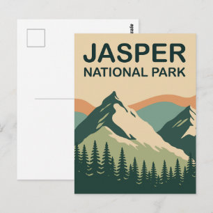 Cartão Postal Parque Nacional Jasper Canadá Arte Cênico da Natur