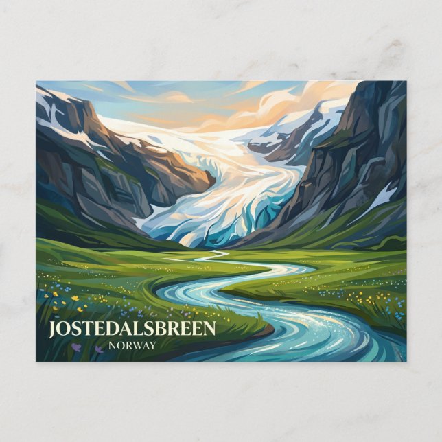Cartão Postal Parque Nacional Jostedalsbreen Noruega (Frente)