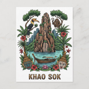 Cartão Postal Parque Nacional Khao Sok Tailândia