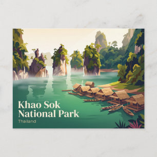Cartão Postal Parque Nacional Khao Sok Tailândia
