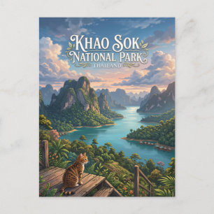 Cartão Postal Parque Nacional Khao Sok Tailândia