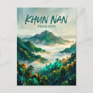 Cartão Postal Parque Nacional Khun Nan Tailândia