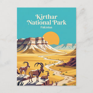 Cartão Postal Parque Nacional Kirthar Paquistão