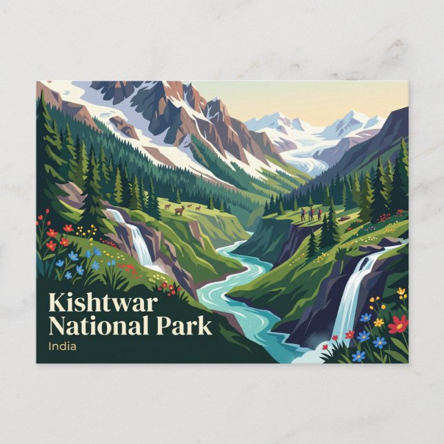 Cartão Postal Parque Nacional Kishtwar Índia (Frente)