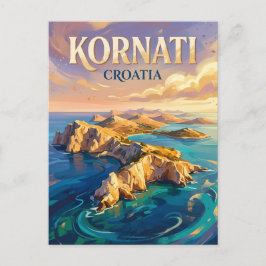 Cartão Postal Parque Nacional Kornati Croácia