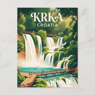 Cartão Postal Parque Nacional Krka Croácia