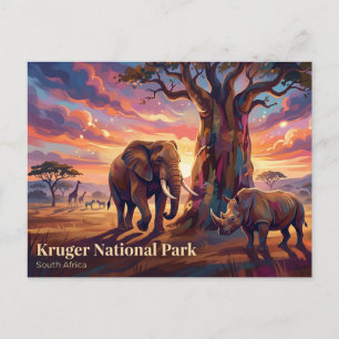 Cartão Postal Parque Nacional Kruger África do Sul