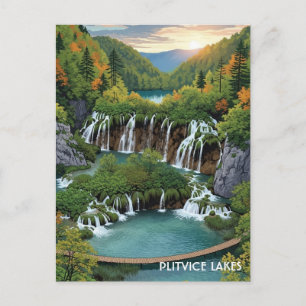 Cartão Postal Parque nacional Lagos de Plitvice Croácia
