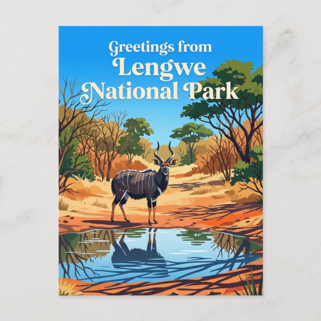 Cartão Postal Parque Nacional Lengwe Malawi (Frente)