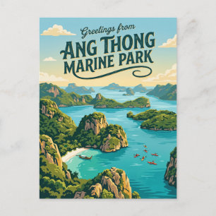 Cartão Postal Parque Nacional Marinho de Ang Thong Tailândia