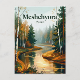 Cartão Postal Parque Nacional Meshchyora Rússia