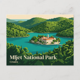 Cartão Postal Parque Nacional Mljet Croácia