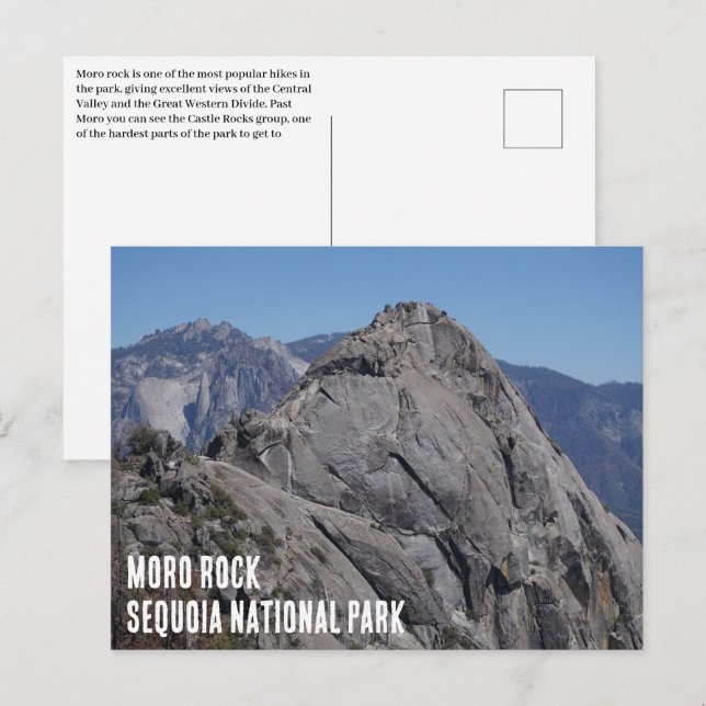 Cartão Postal Parque Nacional Moro Rock Sequoia (Frente/Verso)