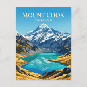 Cartão Postal Parque Nacional Mount Cook Nova Zelândia