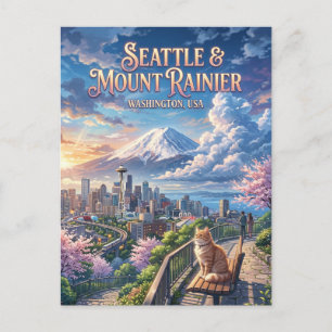 Cartão Postal Parque Nacional Mount Rainier EUA