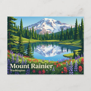 Cartão Postal Parque Nacional Mount Rainier EUA