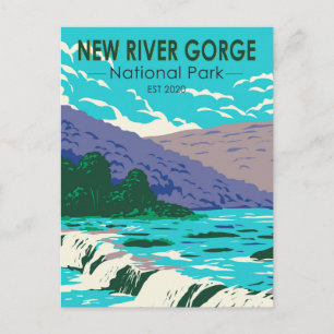 Cartão Postal Parque Nacional New River Gorge West Virginia
