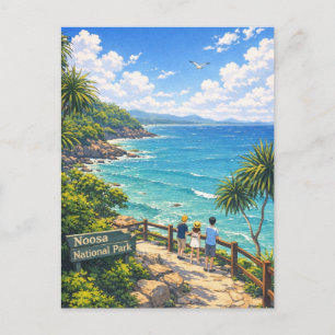 Cartão Postal Parque Nacional Noosa Austrália Estilo Anime