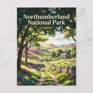 Cartão Postal Parque Nacional Northumberland Inglaterra