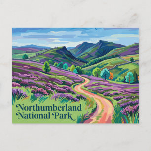 Cartão Postal Parque Nacional Northumberland Inglaterra