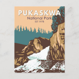 Cartão Postal Parque Nacional Pukaskwa Canada Viagem Art Vintage