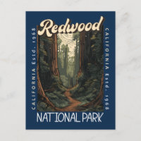 Parque Nacional Redwood Retro Desgastado