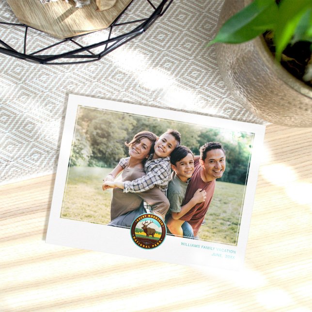 Cartão Postal Parque Nacional Rocky Mountain (Postcard on table)