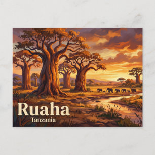 Cartão Postal Parque Nacional Ruaha Tanzânia