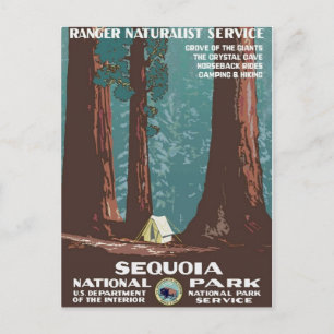 Cartão Postal Parque nacional Sequoia