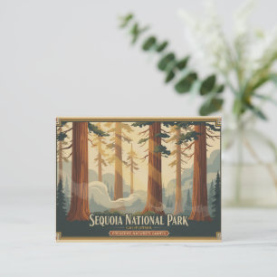 Cartão Postal Parque Nacional Sequoia Califórnia Arte Antiga