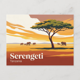 Cartão Postal Parque Nacional Serengeti Tanzânia