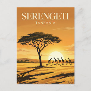 Cartão Postal Parque Nacional Serengeti Tanzânia