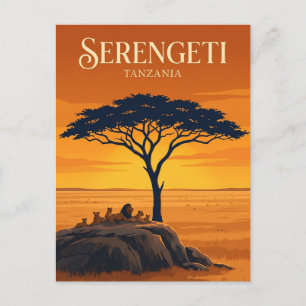 Cartão Postal Parque Nacional Serengeti Tanzânia