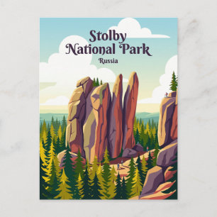 Cartão Postal Parque Nacional Stolby Rússia