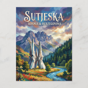 Cartão Postal Parque Nacional Sutjeska Bósnia e Herzegovina