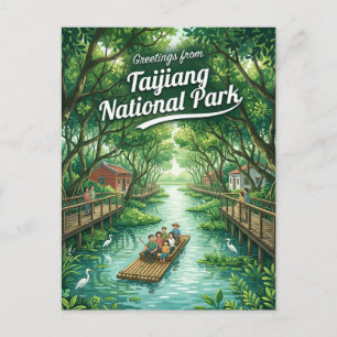Cartão Postal Parque Nacional Taijiang Taiwan