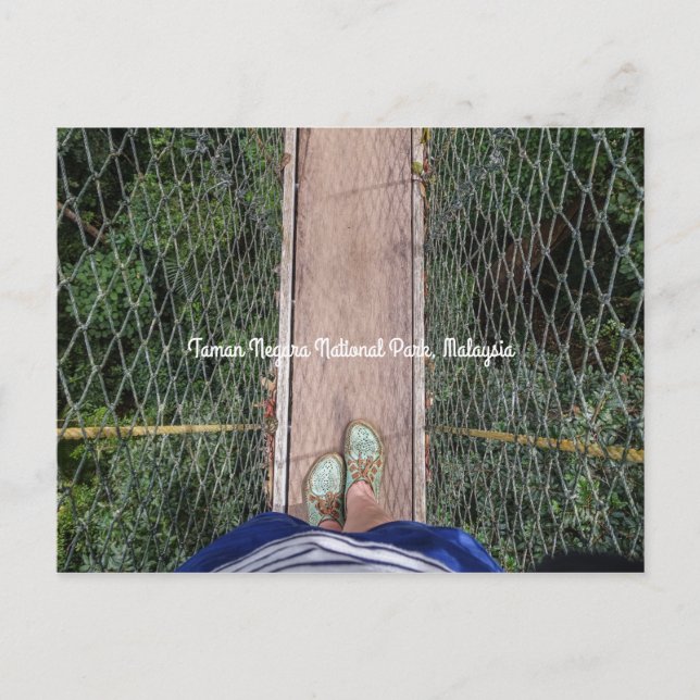 Cartão Postal Parque Nacional Taman Negara, Via Canopy (Frente)