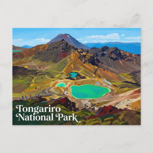 Cartão Postal Parque Nacional Tongariro Nova Zelândia