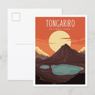 Cartão Postal Parque Nacional Tongariro Nova Zelândia Viagem