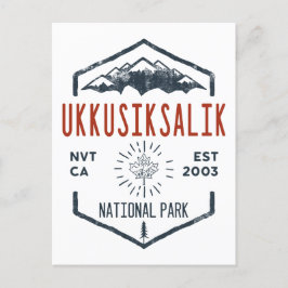 Cartão Postal Parque Nacional Ukkusiksalik Canada Vintage