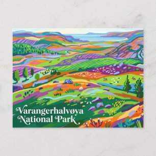 Cartão Postal Parque Nacional Varangerhalvøya Noruega