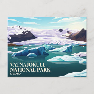 Cartão Postal Parque Nacional Vatnajokull Islândia