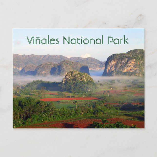 Cartão Postal Parque Nacional Viñales, Pinar del Rio, Cuba (Frente)