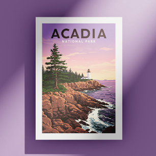 Cartão Postal Parque Nacional Vintage Acadia