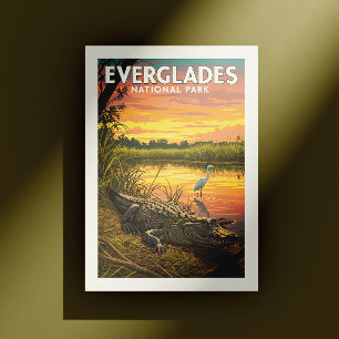 Cartão Postal Parque Nacional Vintage Everglades